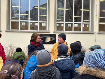 Schulleiterin Elisabeth Wedeu und Thorsten Müller